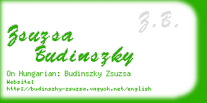 zsuzsa budinszky business card